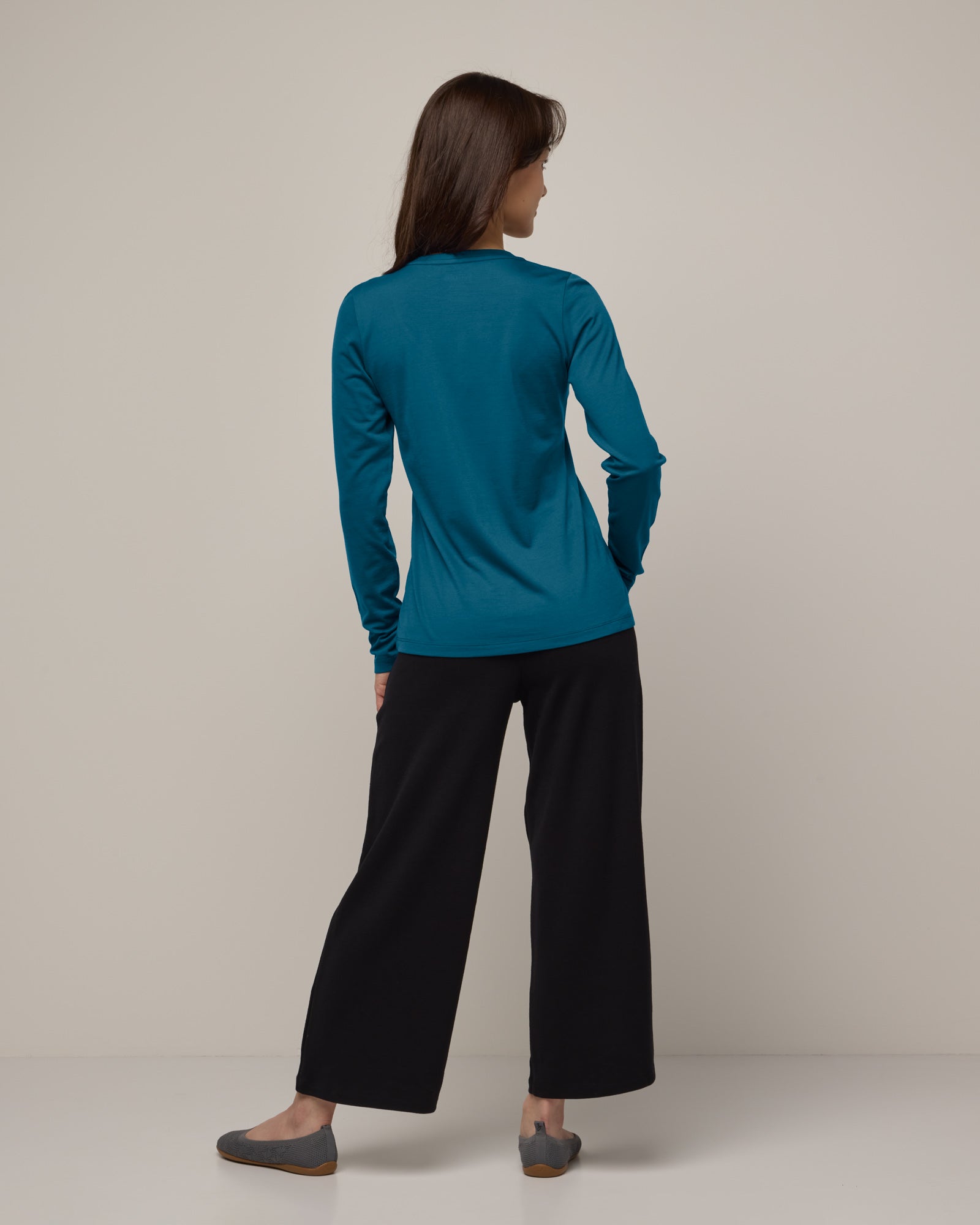 Melanie Ruched V-Neck Tee