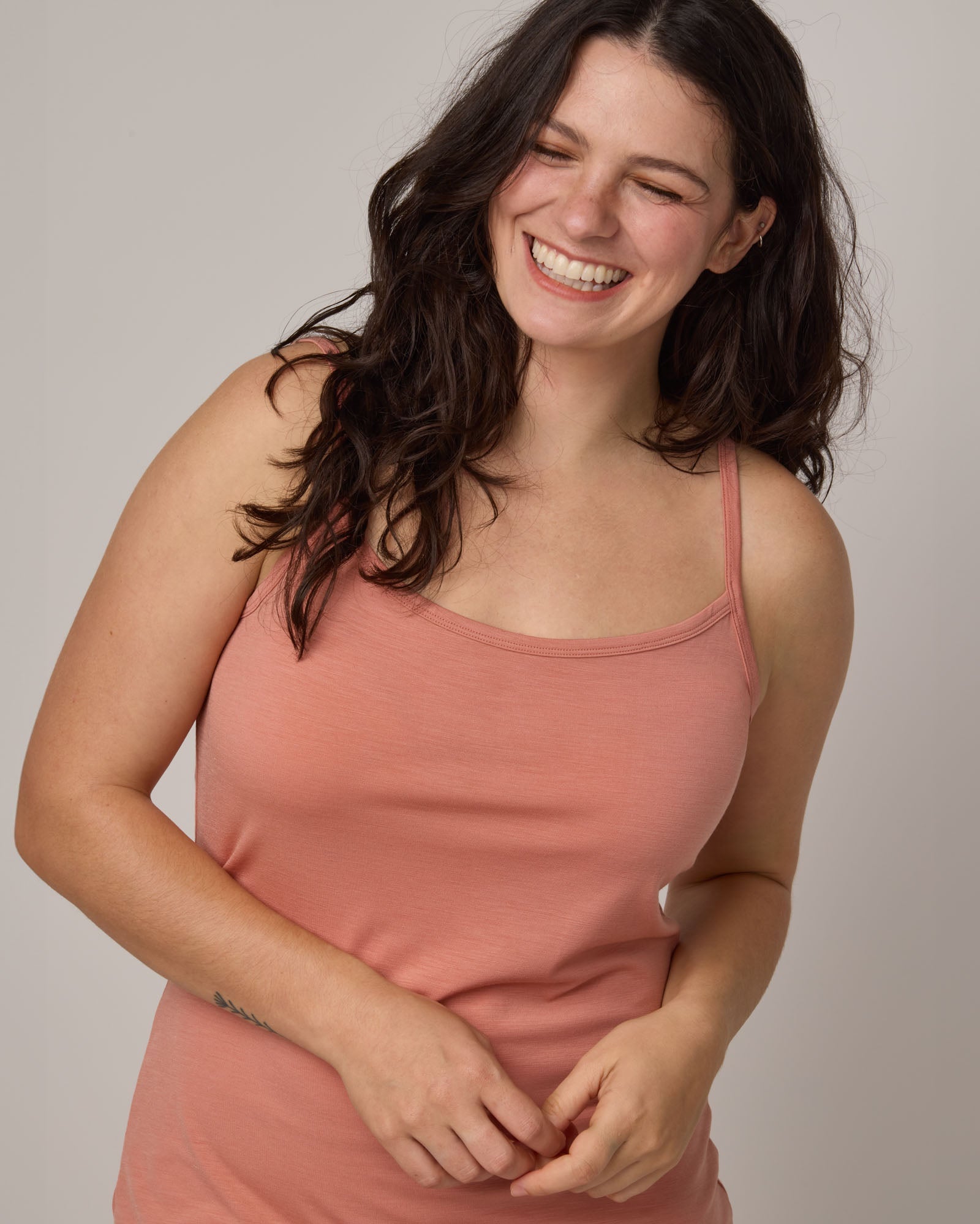 RoseMuse sheer plaid ribbon camio/p（sax） RoseMuse sheer plaid