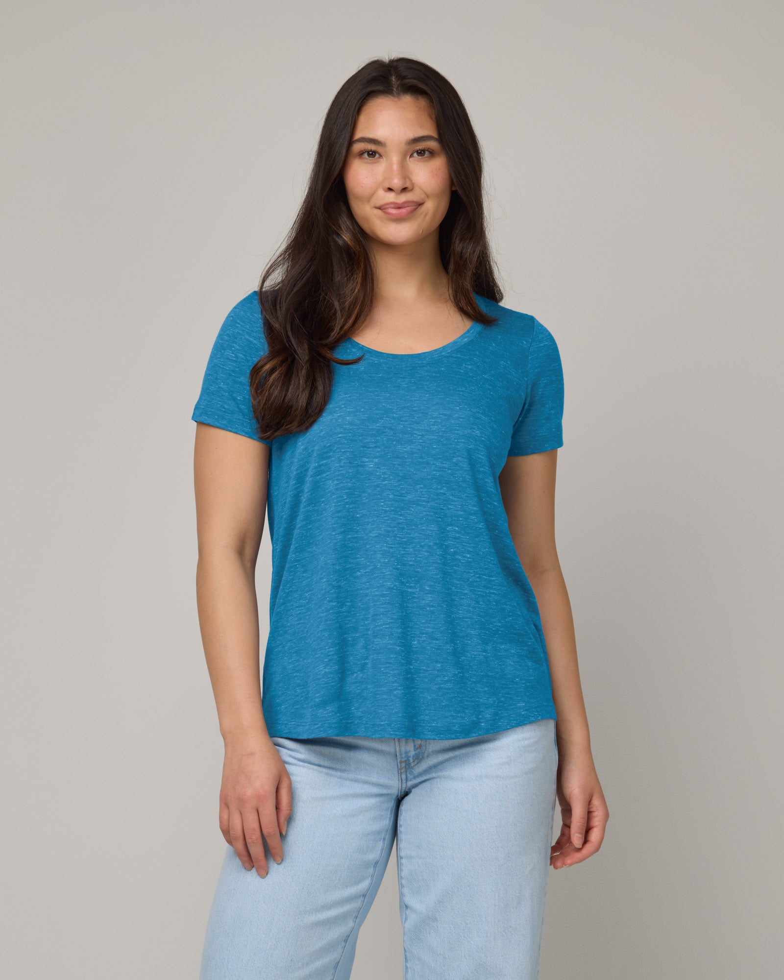 Stella Linen Scoop Neck Tee