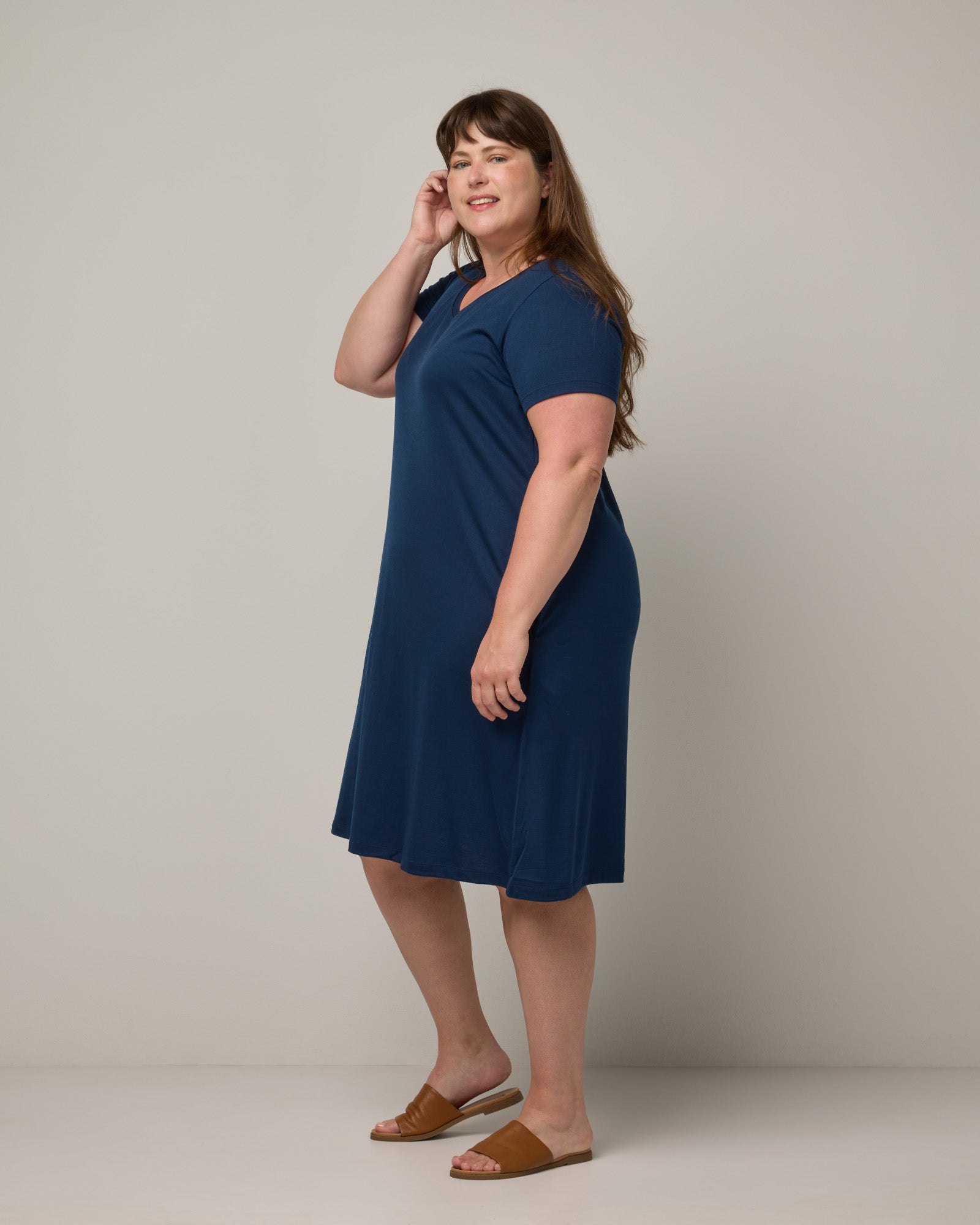 model-spec:Rosie is 173cm, wearing a size XL Long