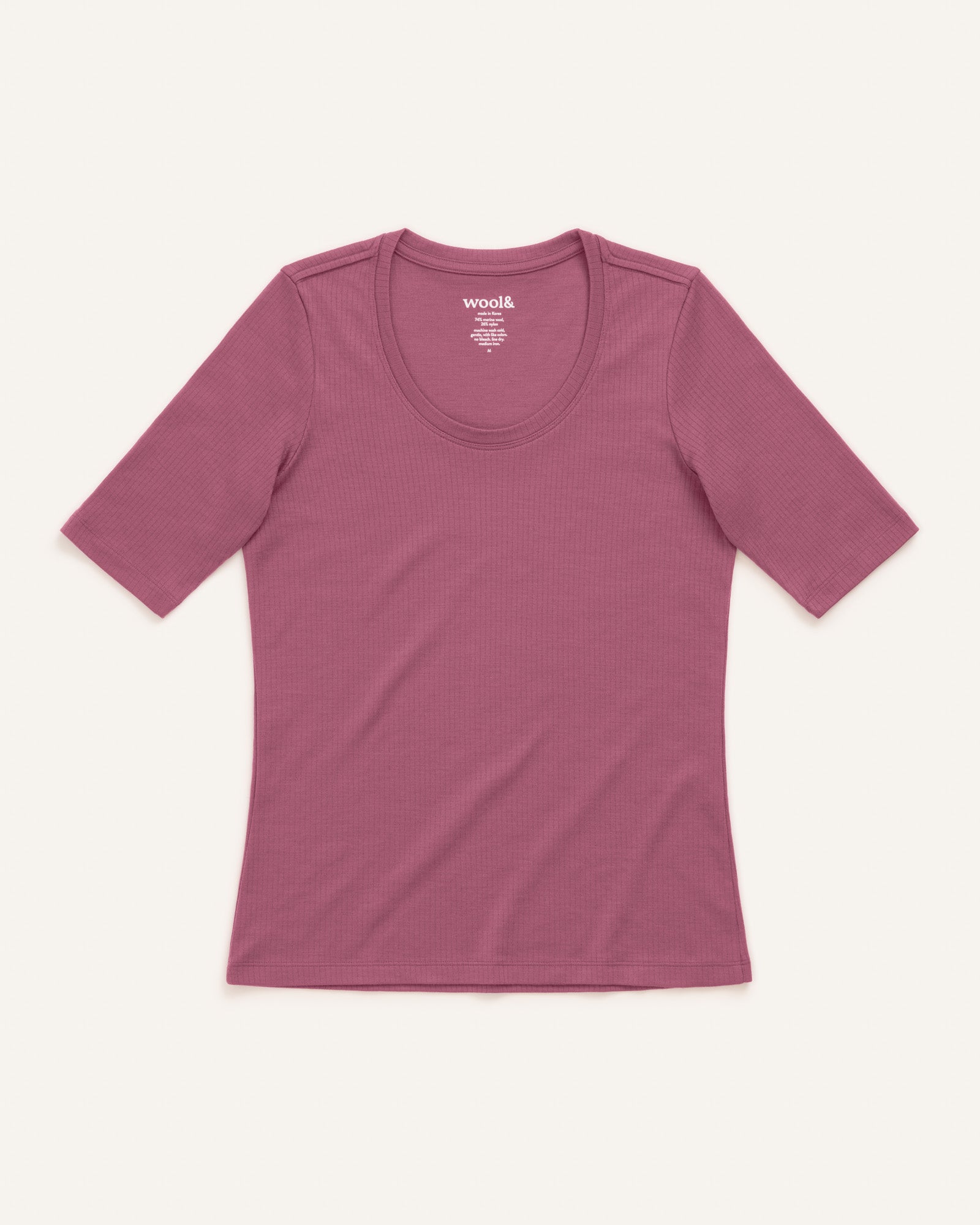 Celine Ribbed Elbow Sleeve Tee