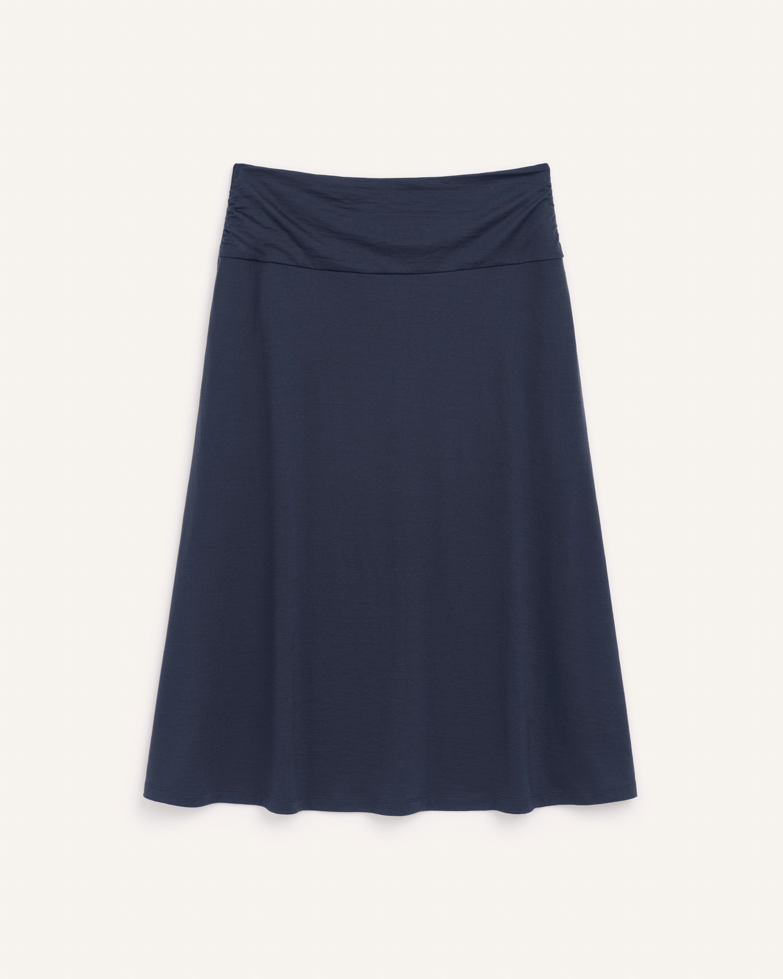 Helena Merino Wool Midi Skirt - Washed Navy – Helena Midi Travel