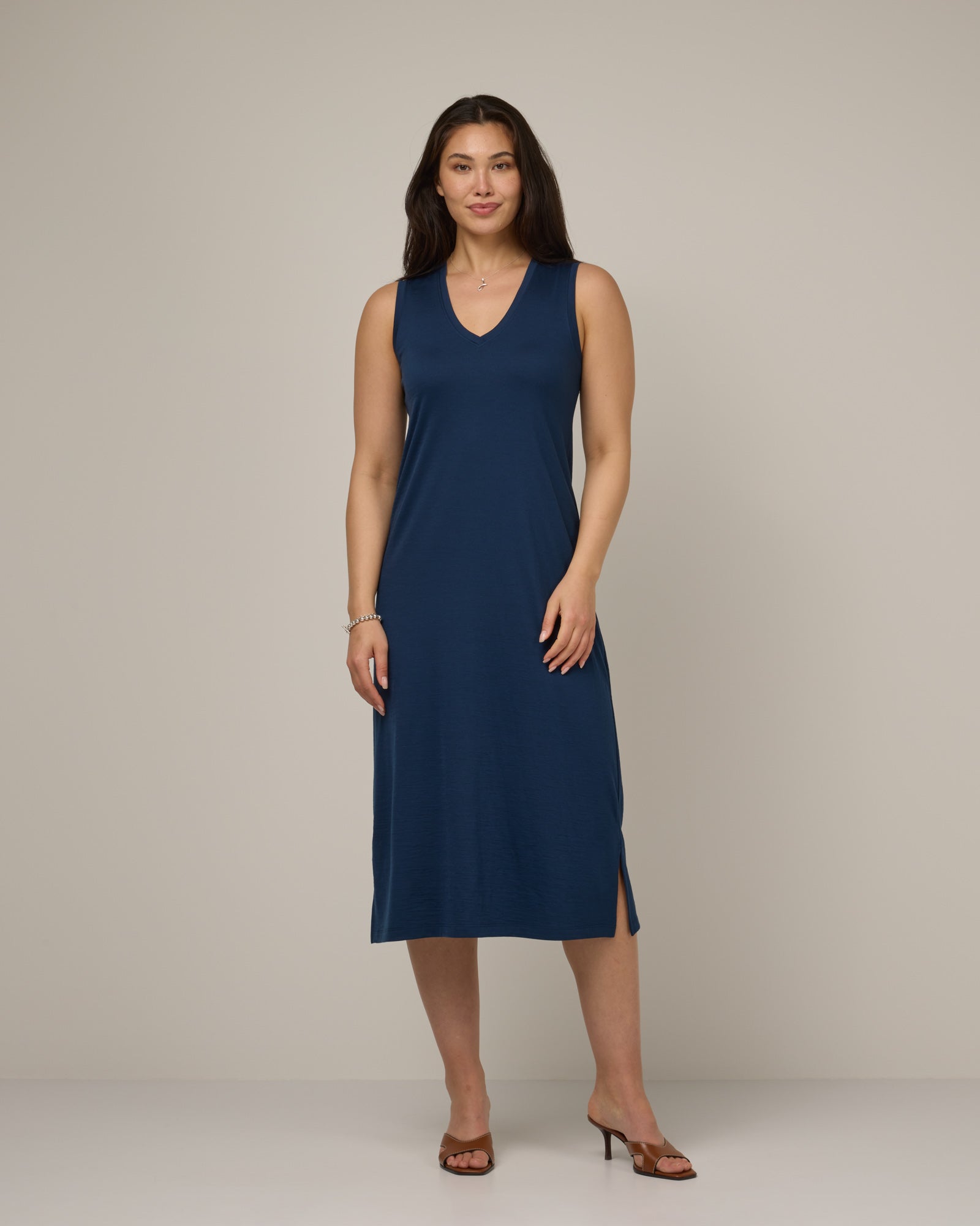 Milena Merino Wool Shift Dress - Marine Blue – Milena Shift Dress