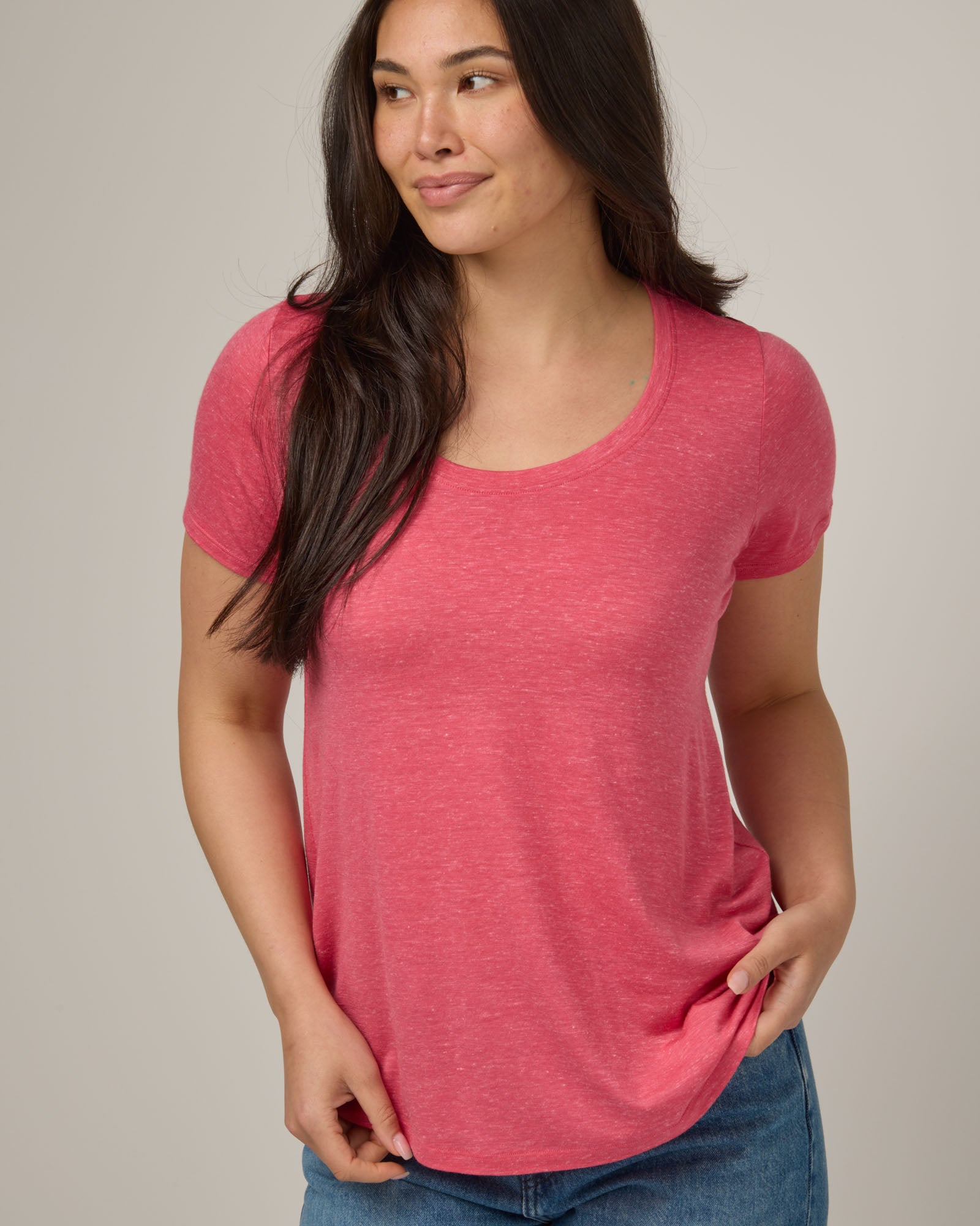 Stella Linen Scoop Neck Tee