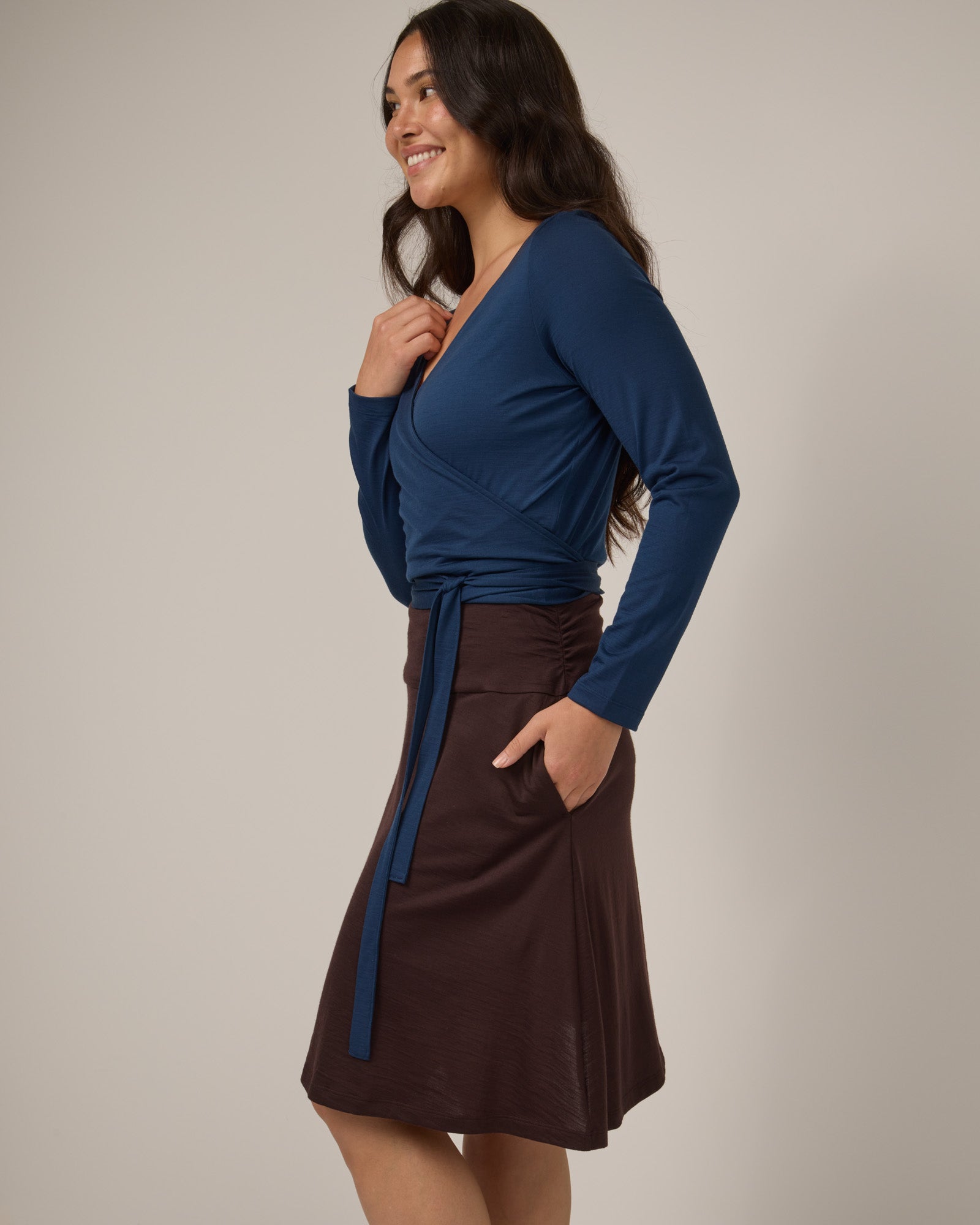 model-spec:Maile is 175cm, wearing a size M