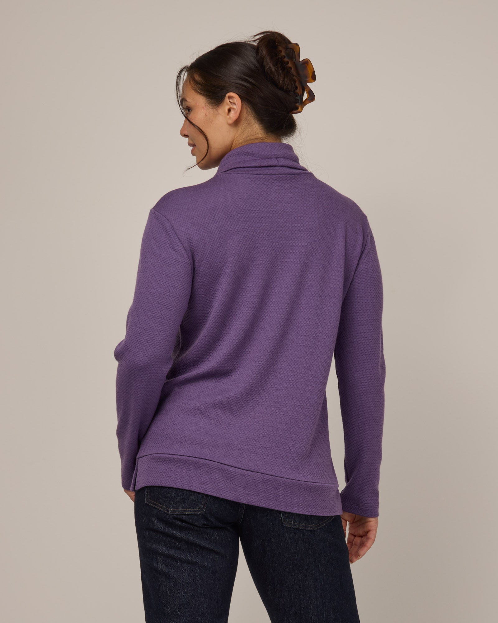 Tate Honeycomb Cowl Neck Top