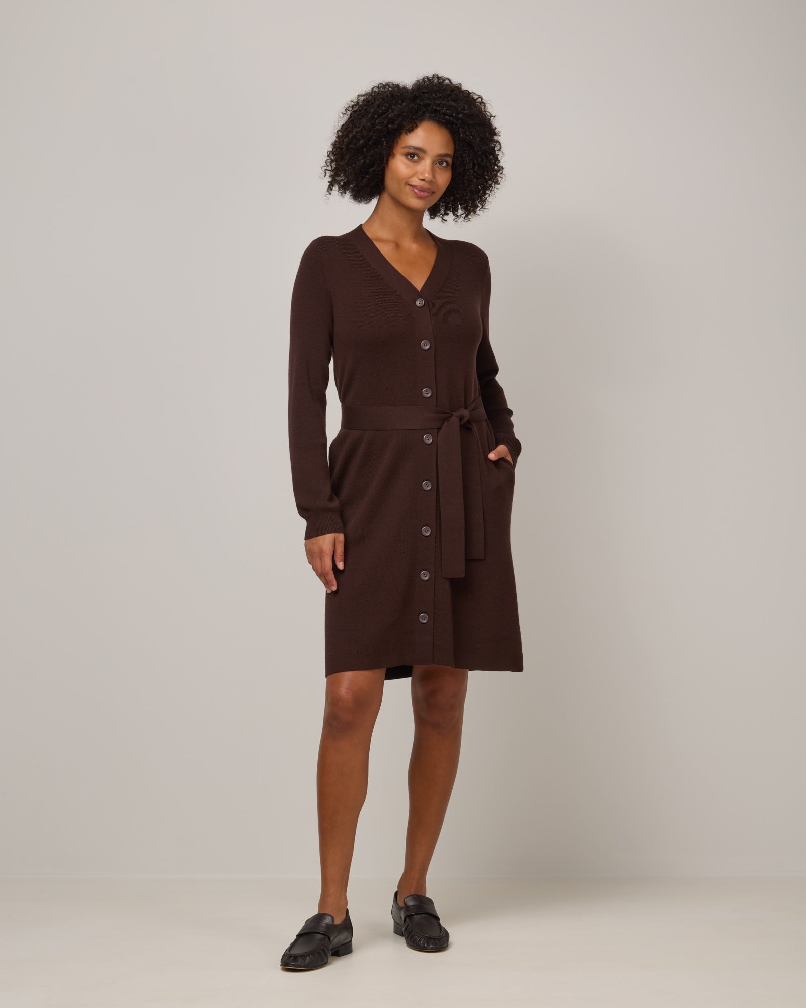 Amber Belted Sweater Dress