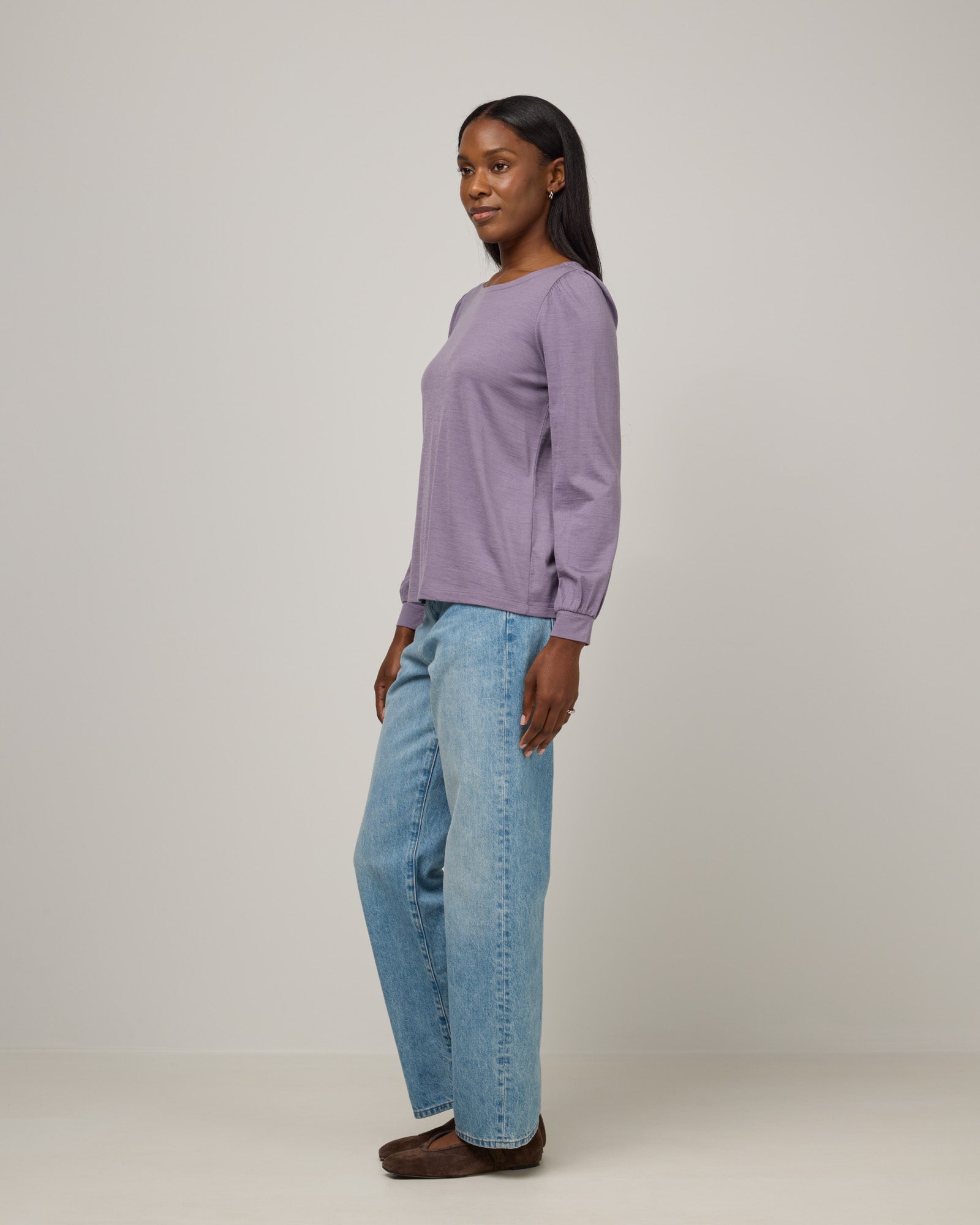 model-spec:Laah is 175cm, wearing a size M