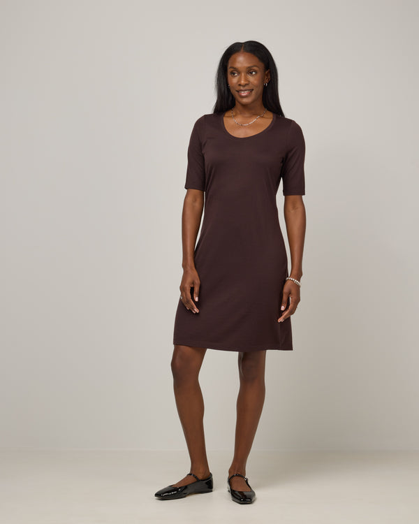 ferry brown basic dress product info and reviews Basic Linen Shift Dress Chocolate LF MARKEY