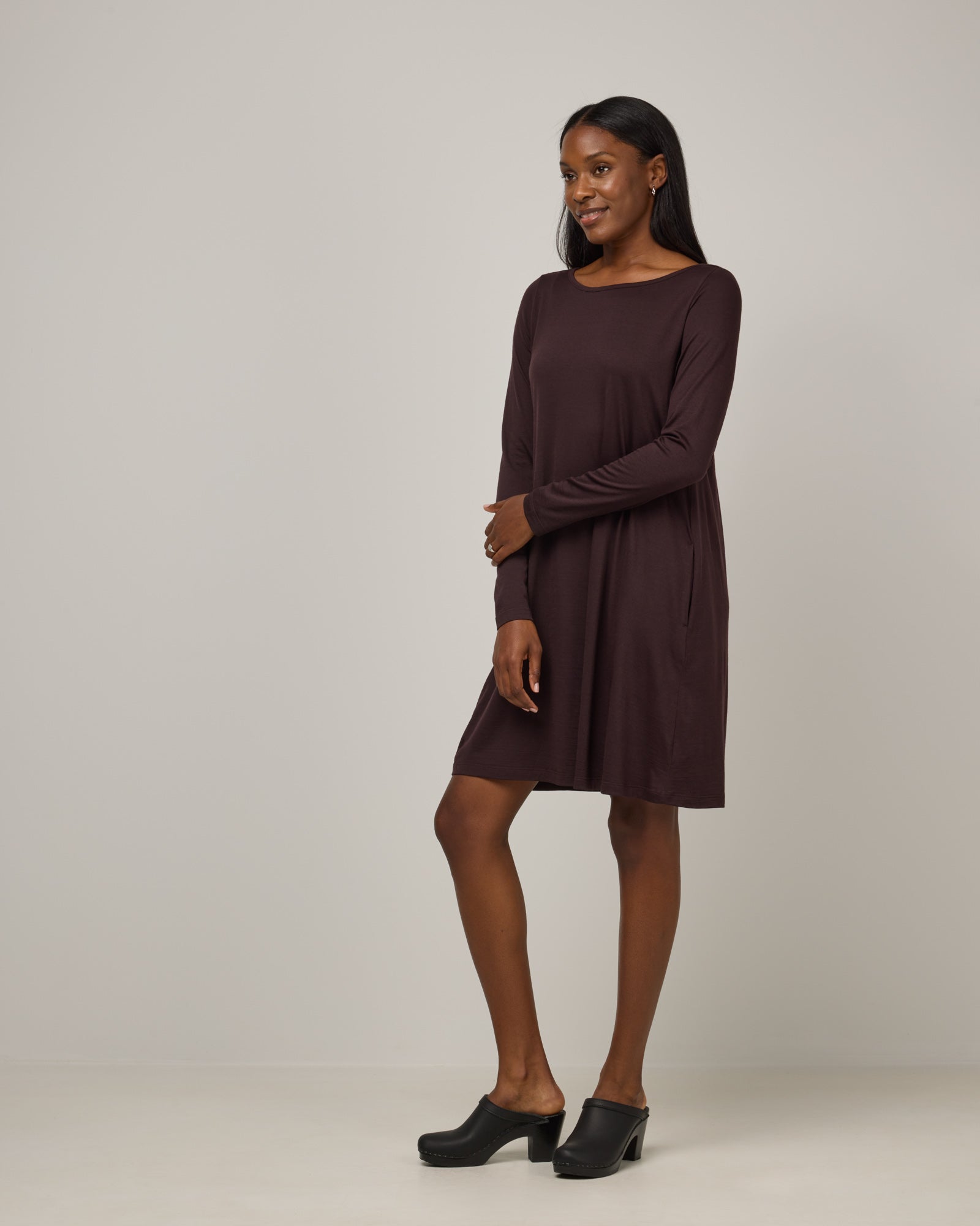 model-spec:Laah is 175cm, wearing a size M