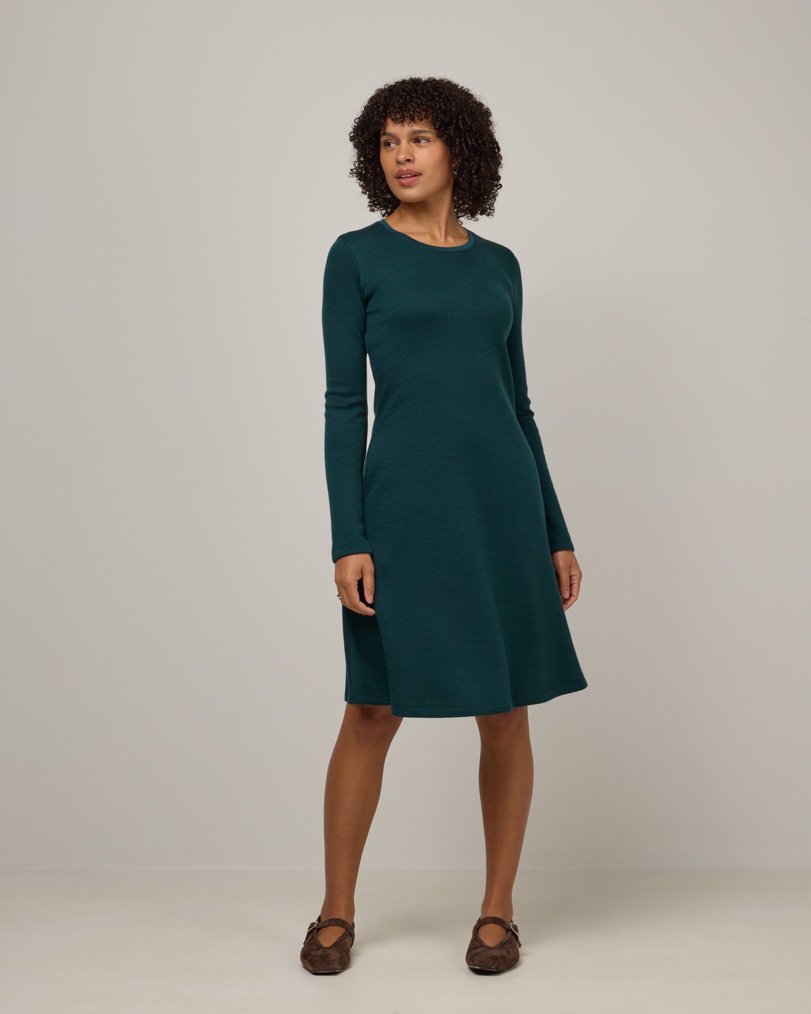 Bethany Double Knit Ribbed Dress
