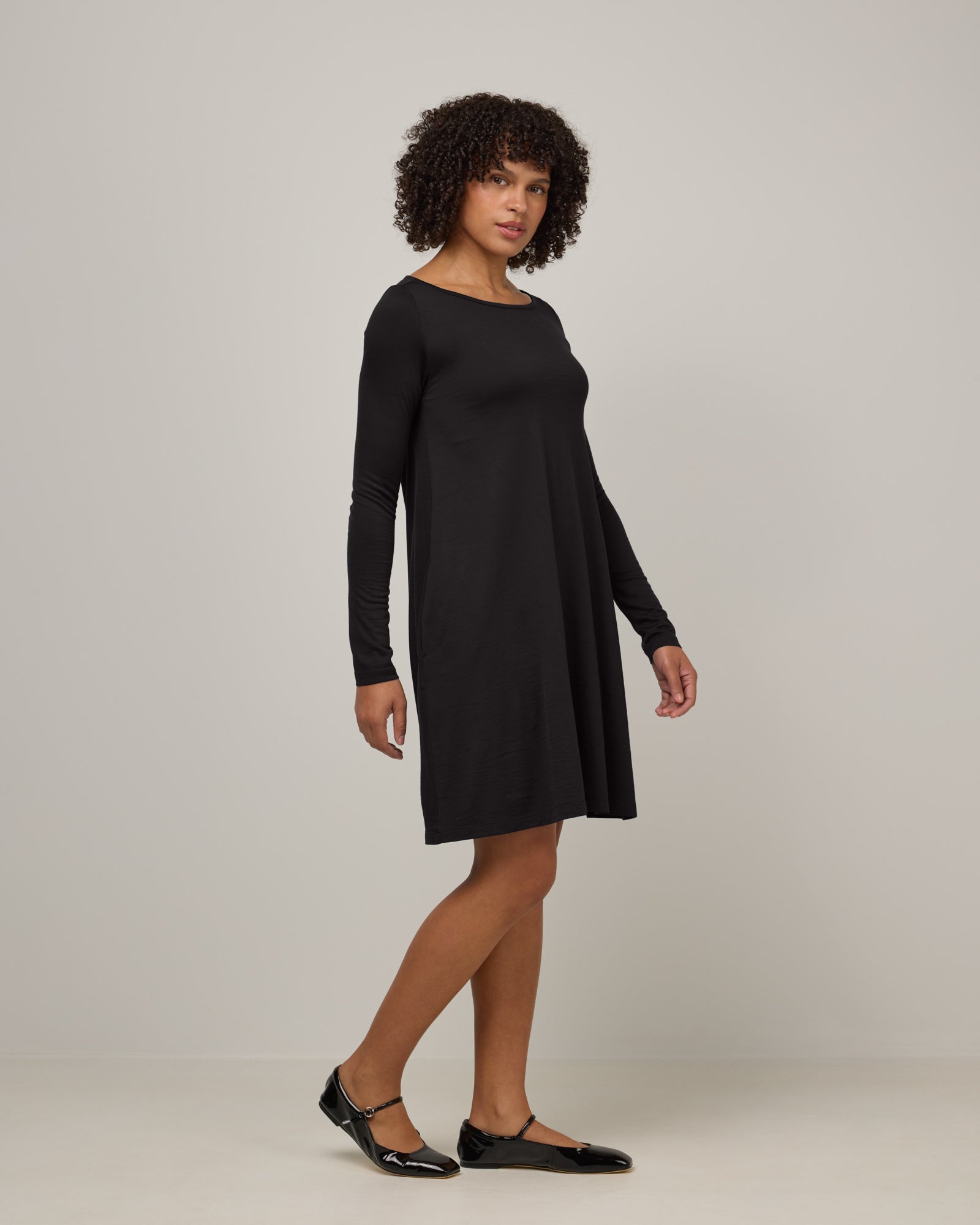 Old Navy Black Dress Long-Sleeve Mini Swing Dress Old Navy Old Navy Black Dress Long-Sleeve Mini Swing Dress Old Navy