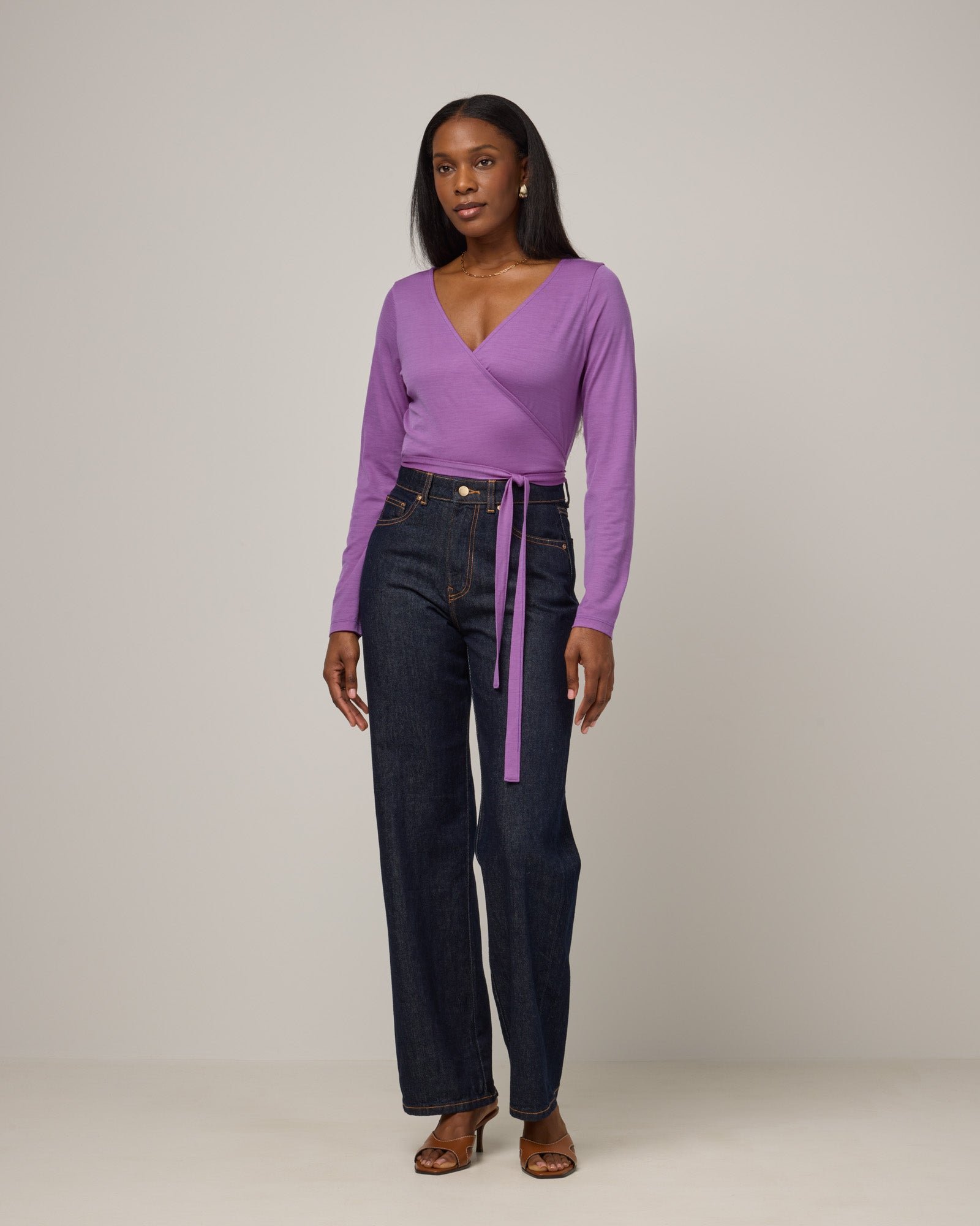 model-spec:Laah is 175cm, wearing a size M