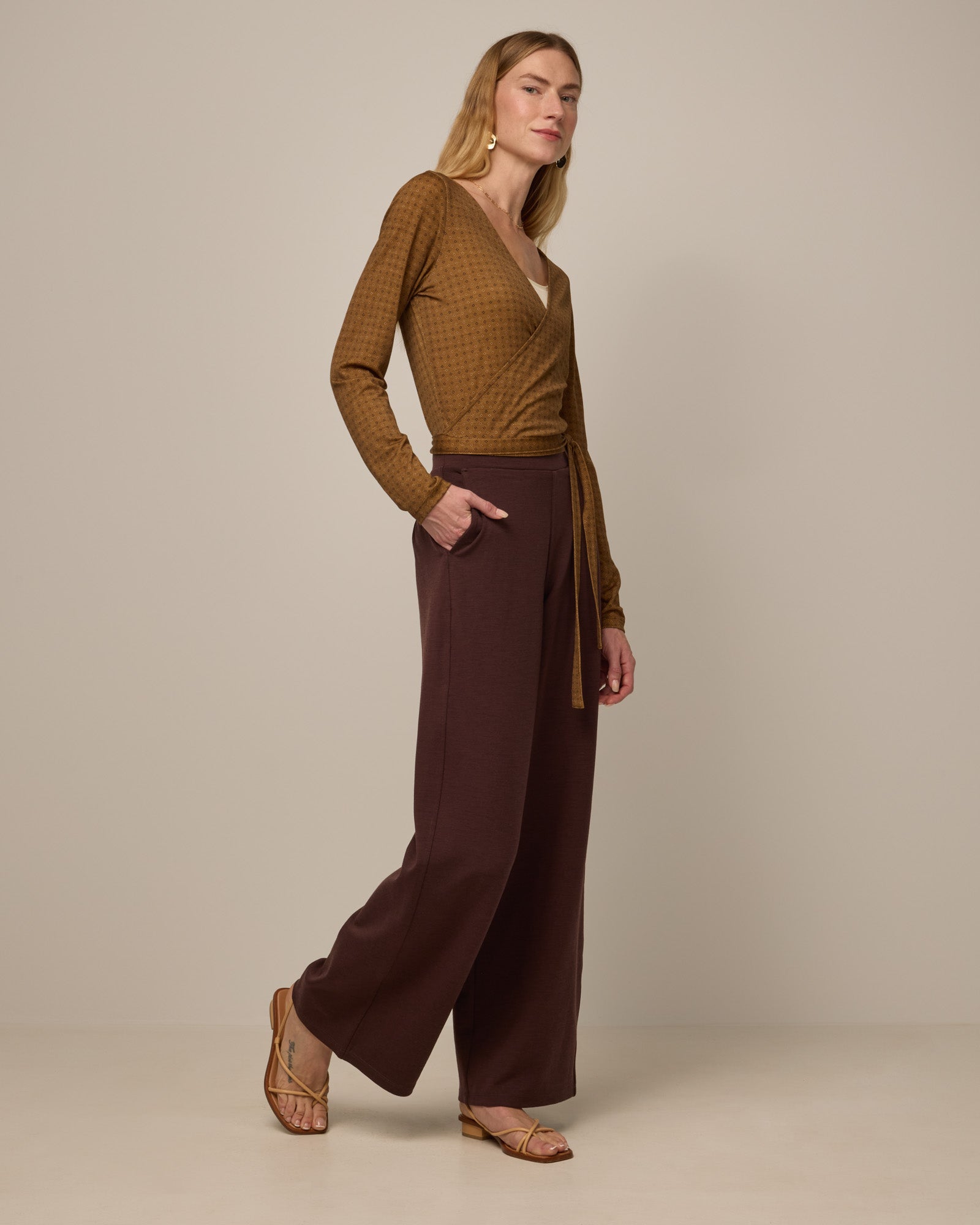 Lane Wide Leg Ponte Trouser
