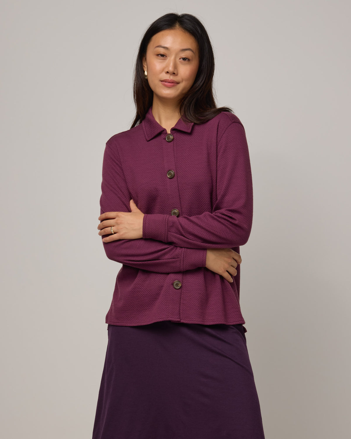 Dani Relaxed Button-Front Shirt
