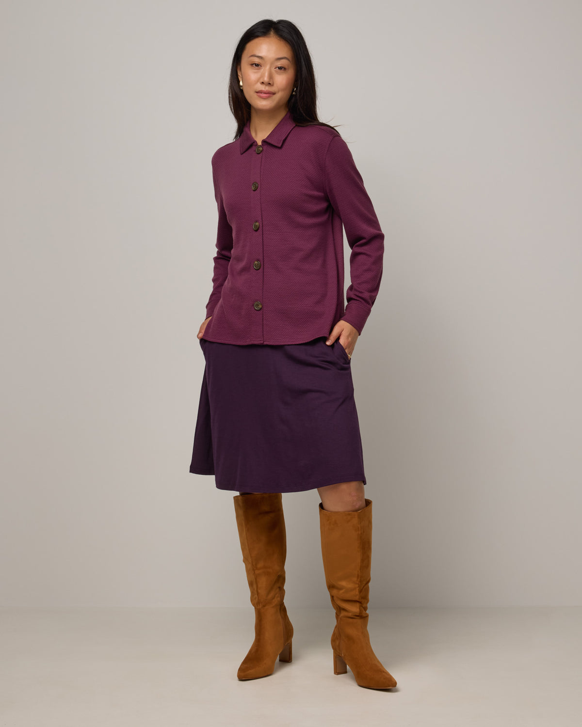 Dani Relaxed Button-Front Shirt