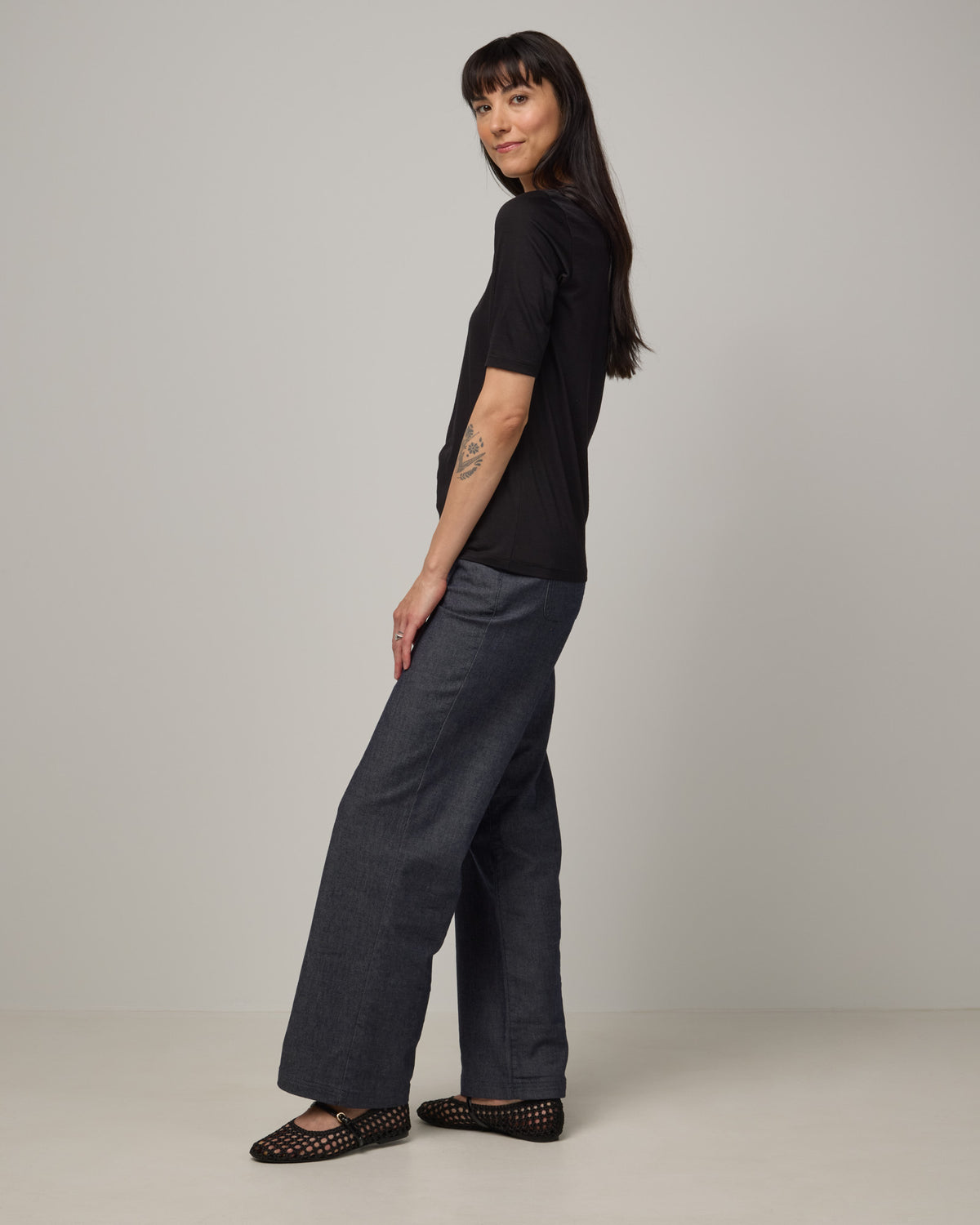 Celine Signature Elbow Sleeve Tee