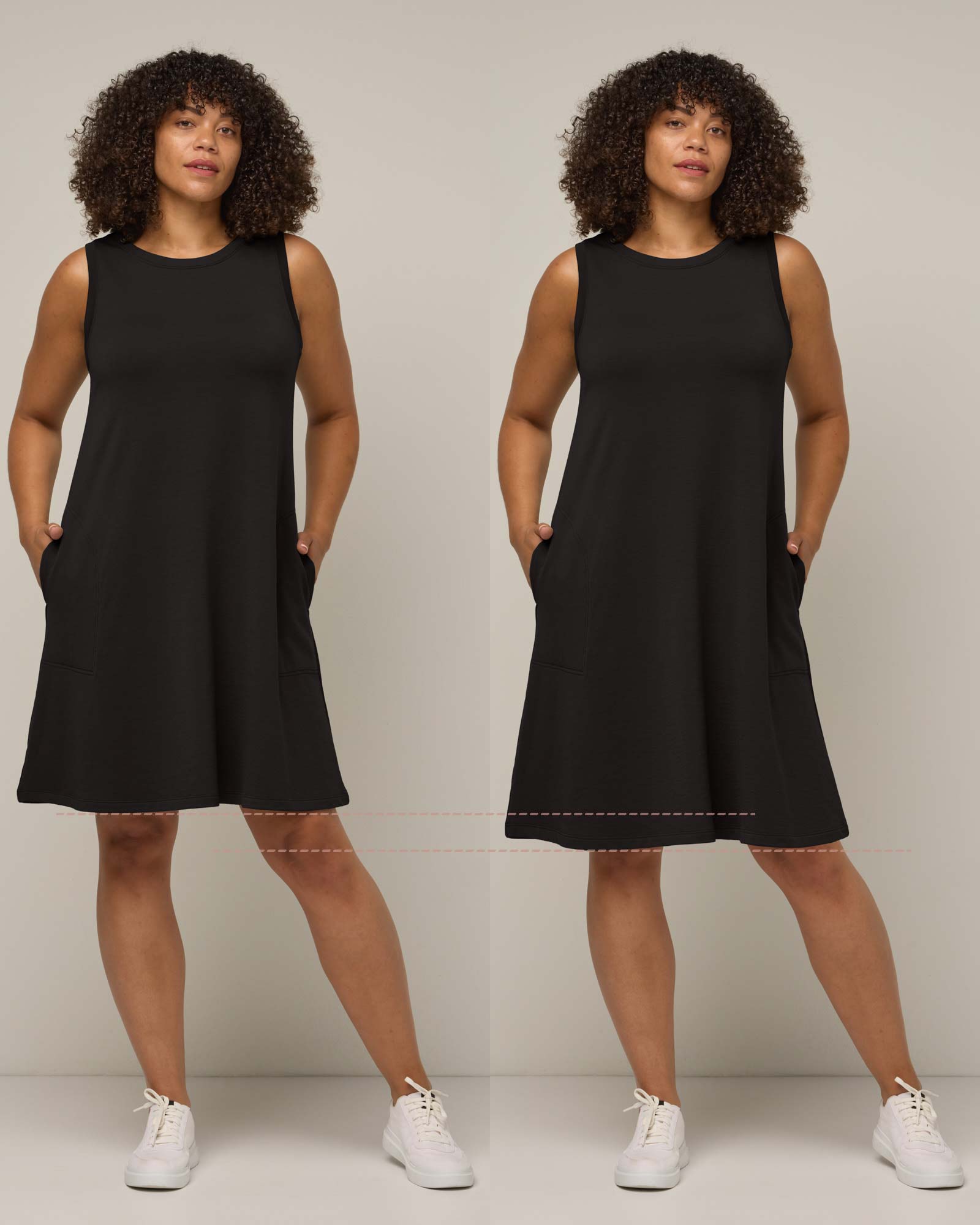 Plus size black tank dress best sale